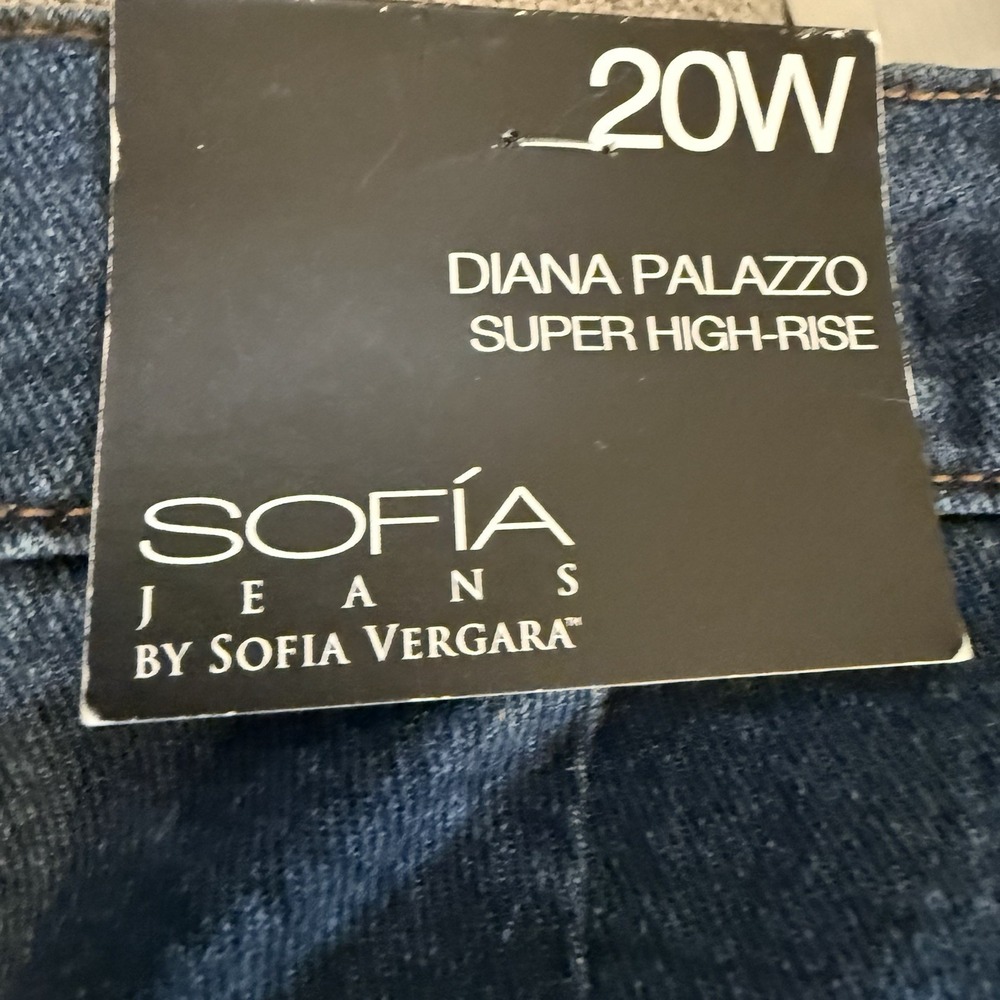 Sofía Jeans Diana Palazzo Super High Rise Wide Leg Denim Women's 20W - Picture 5 of 11